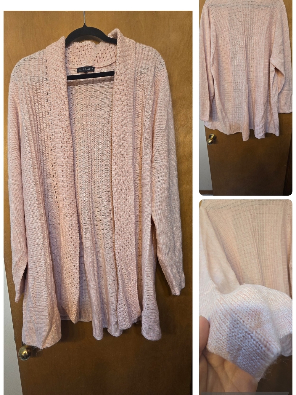 Charter Club Blush Open-Front Knit Cardigan